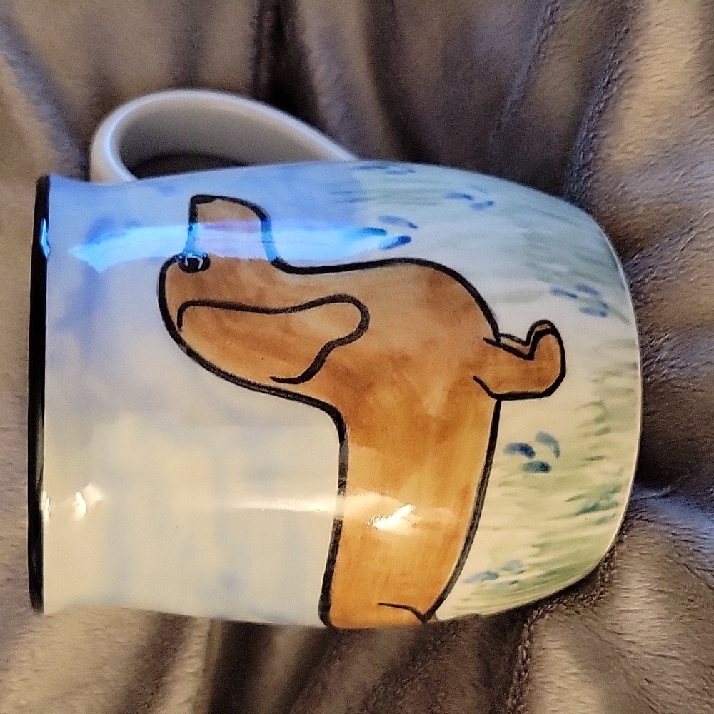 Karen Donleavy, KD, Dachshund Handpainted Signed Mug